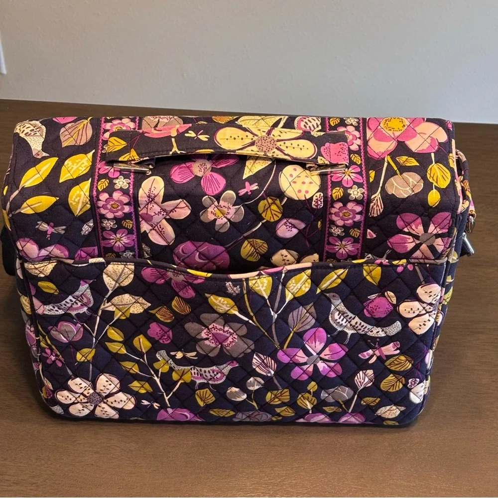 Vera Bradley Blue Purple Floral Quilted Women's Multi-purpose Bag
